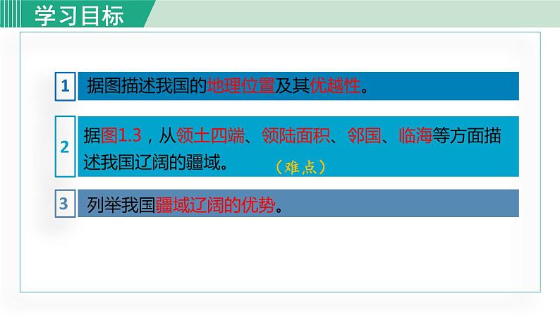 人教版八年级地理上册 第一章 第一节 1.1.1 优越的地理位置　海陆兼备的大国-样例1 - 终 课件05