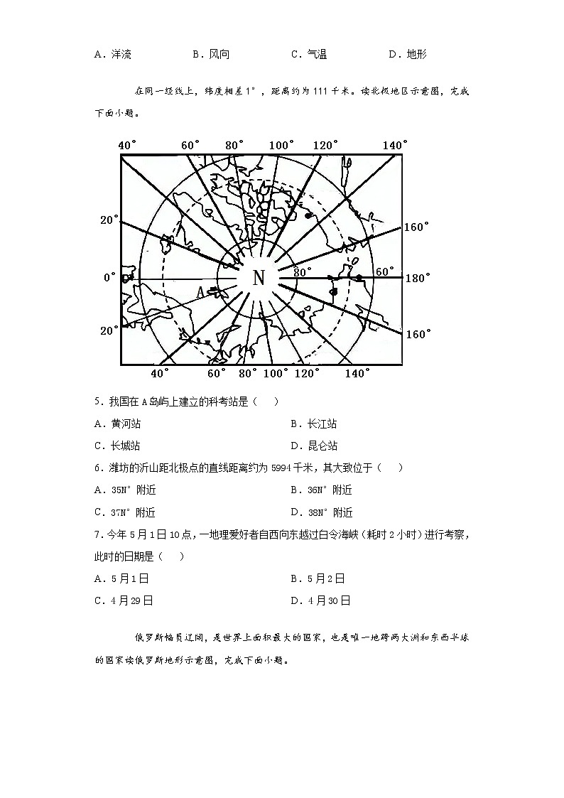 2021年山东省潍坊诸城市中考二模地理试题（word版 含答案）02