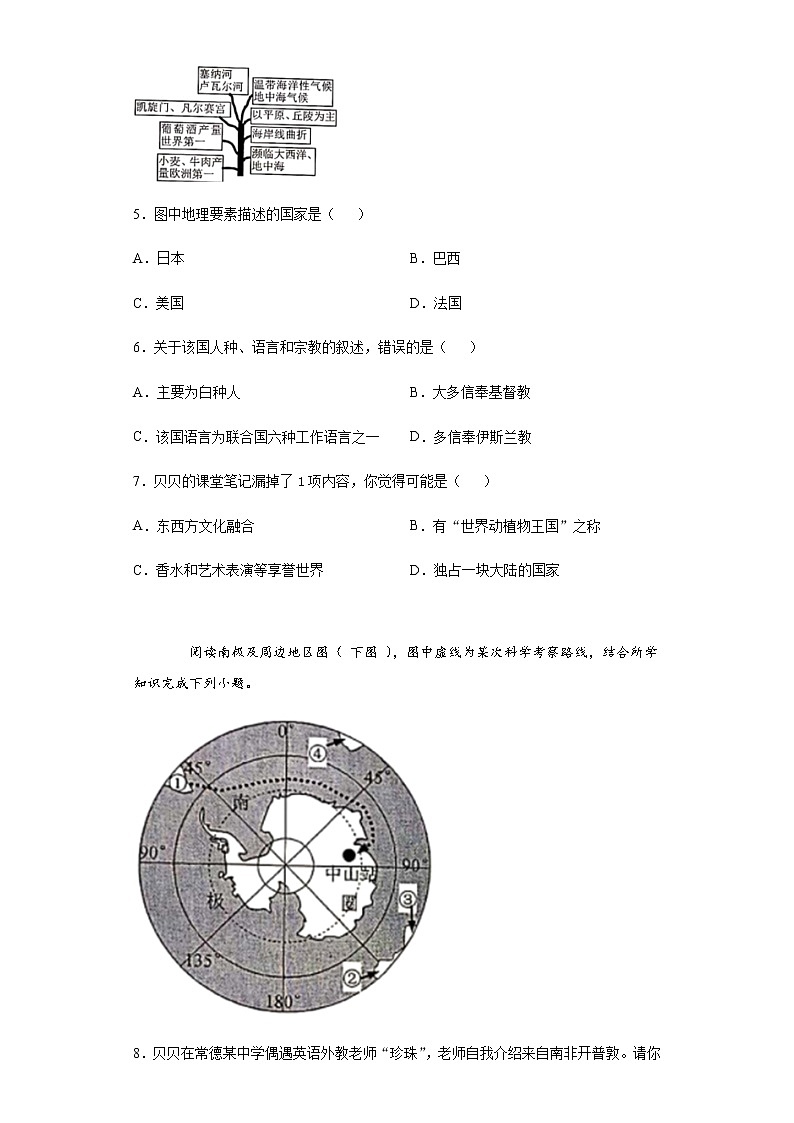 2020年湖南省常德市中考地理试题02