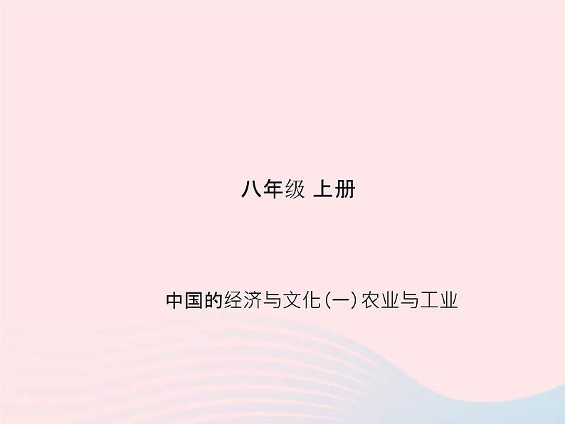 人教版中考地理专题梳理八上《中国的经济与文化农业与工业》复习课件（含答案）01