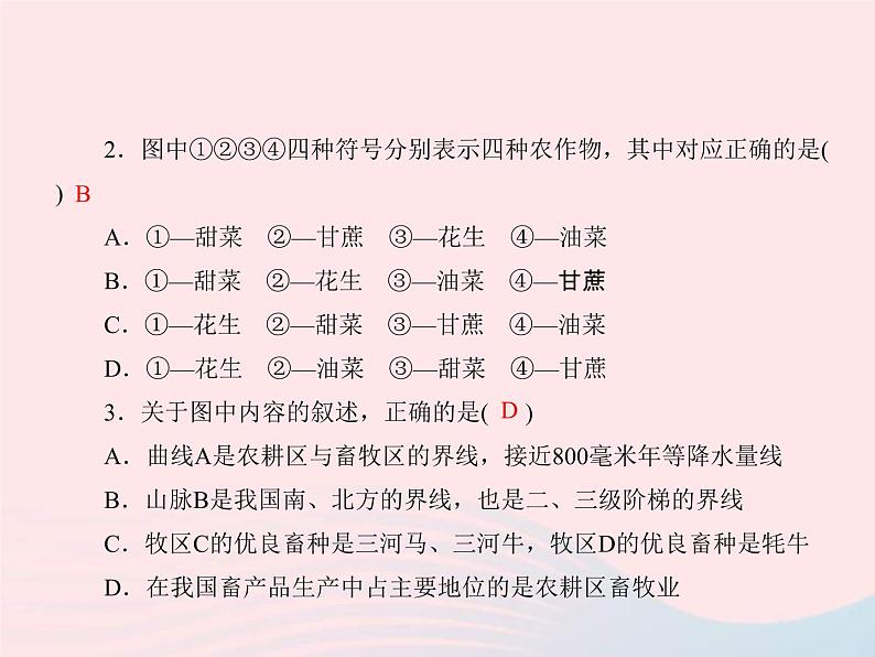 人教版中考地理专题梳理八上《中国的经济与文化农业与工业》复习课件（含答案）07