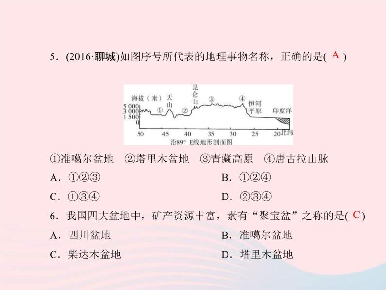 人教版中考地理专题梳理八上《中国的自然环境地形地势》复习课件（含答案）08