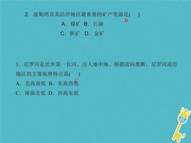 中考地理总复习七下第8章《东半球其他的地区和国家》课件（含答案）05