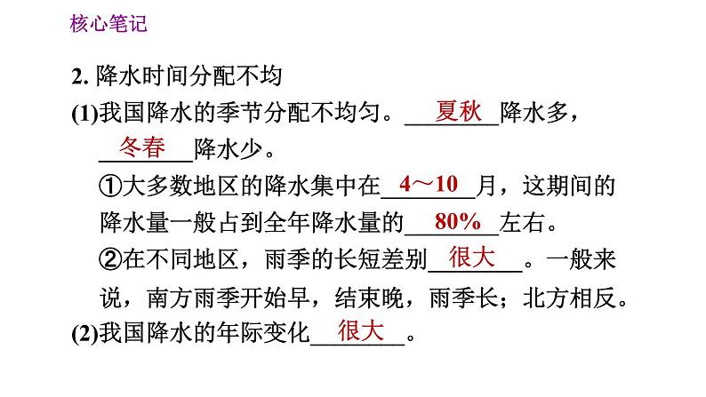 人教版八年级地理上册习题课件 第2章 2.2.2 东西干湿差异显著04