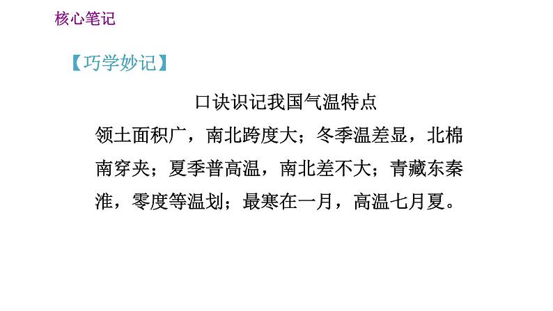 人教版八年级地理上册习题课件 第2章 2.2.1 冬季南北温差大，夏季普遍高温05