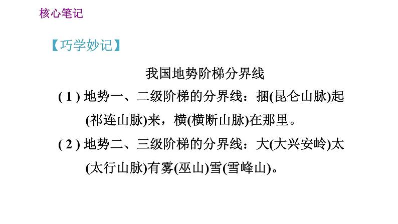 人教版八年级地理上册习题课件 第2章 2.1.2 地势西高东低，呈阶梯状分布06