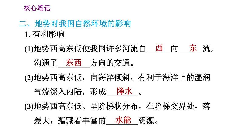 人教版八年级地理上册习题课件 第2章 2.1.2 地势西高东低，呈阶梯状分布07