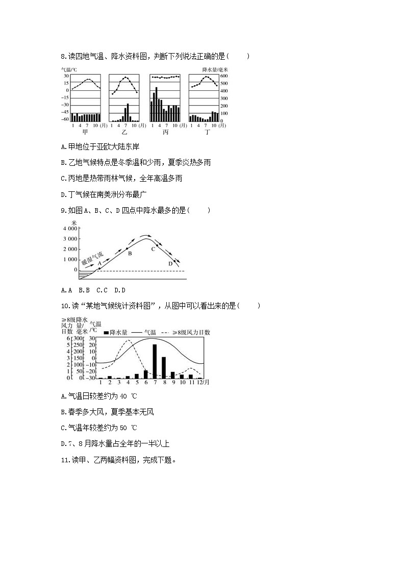 2021年中考地理总复习《天气和气候》随堂练习（含答案）03
