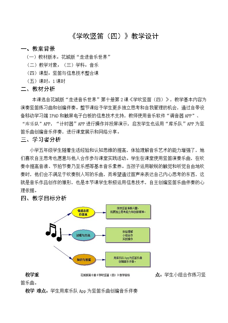 人教版七年级上册 环球之旅（一）亚州之声/欣赏《学吹竖笛》教案01