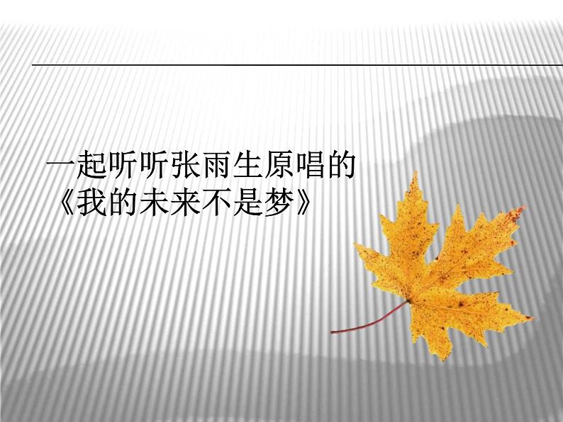 人教版音乐八年级上册我的未来不是梦 课件 (1)04