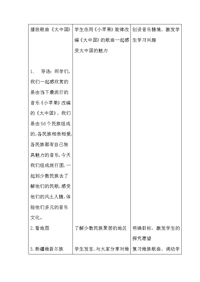 湘艺版音乐八年级上册第3单元 银杯 教案（表格式）03