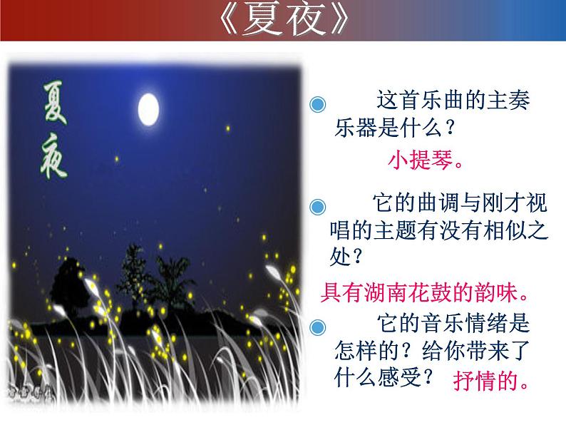 初中人教版八年级音乐下册.第六单元夏夜.(14张)ppt课件04