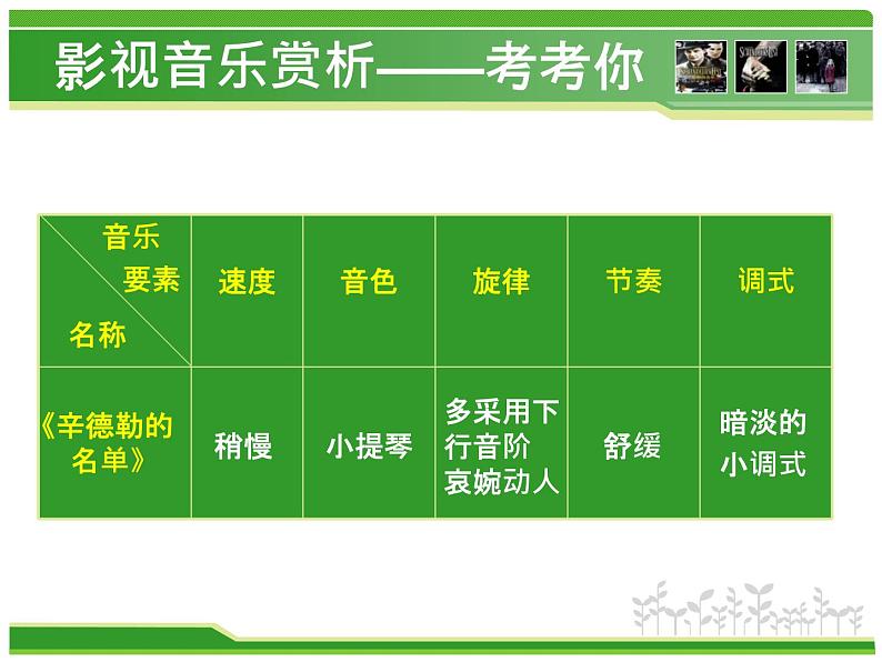 初中人教版音乐七年级下册第六单元《辛德勒名单》主题音乐(17张)ppt课件06