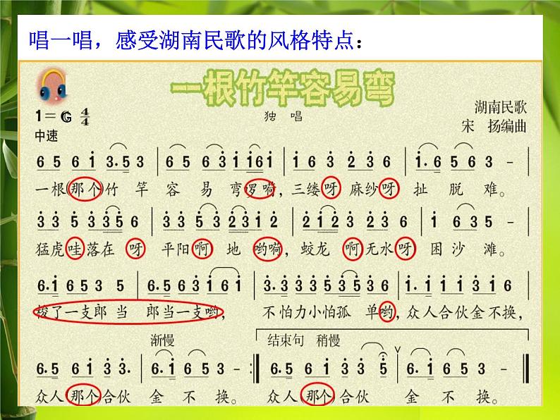 初中七年级下册音乐课件5.欣赏一根竹竿容易弯(14张)ppt课件第8页