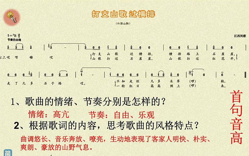 人音版八年级下册第三单元 山野放歌 ☆打支山歌过横排 课件 教案05