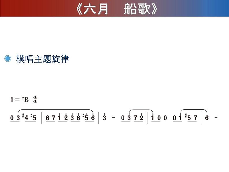 人教版音乐八年级下册 六月——船歌 课件08