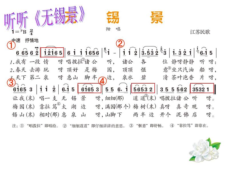 初中人音版音乐七年级下册第五单元☆无锡景(13张)ppt课件第4页