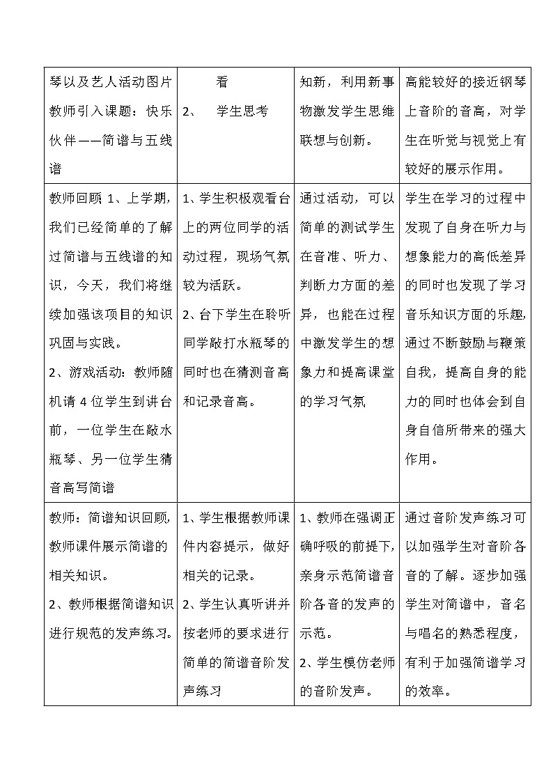 湘教版七年级下册音乐 1.3活动与练习 简谱与五线谱 教案03