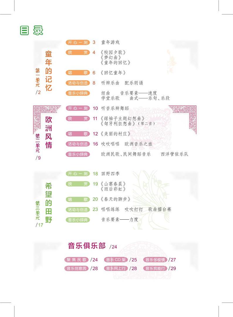 初中音乐沪教版七年级下册电子教材（高清）第3页