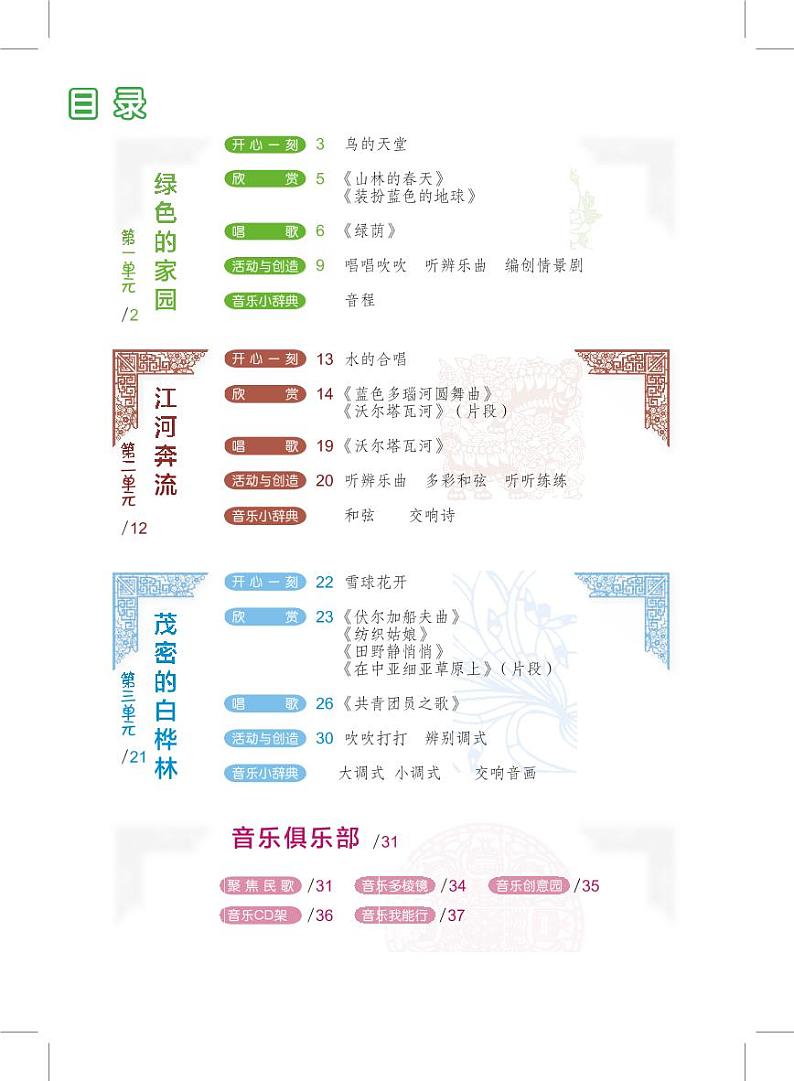 初中音乐沪教版八年级下册电子教材（高清）第3页