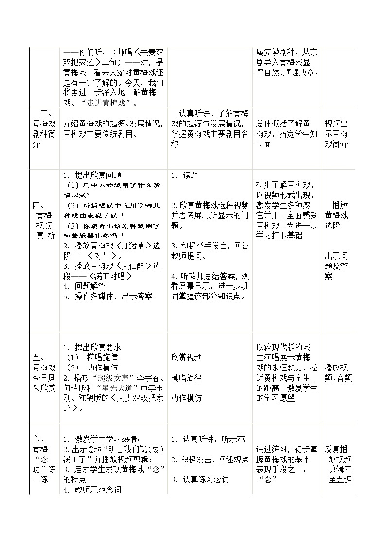 粤教花城版七上音乐 5.3黄梅戏《夫妻双双把家还》  教案02