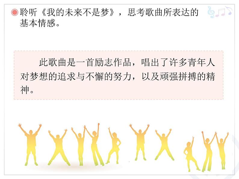 人教版八年级上册音乐课件 2.2我的未来不是梦03