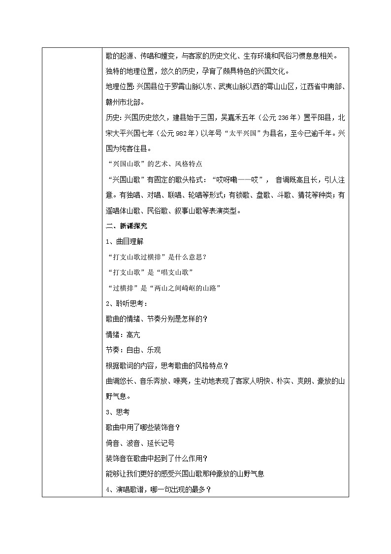 【核心素养目标】人音版音乐八下3.1 打支山歌过横排 课件+教学设计+素材02