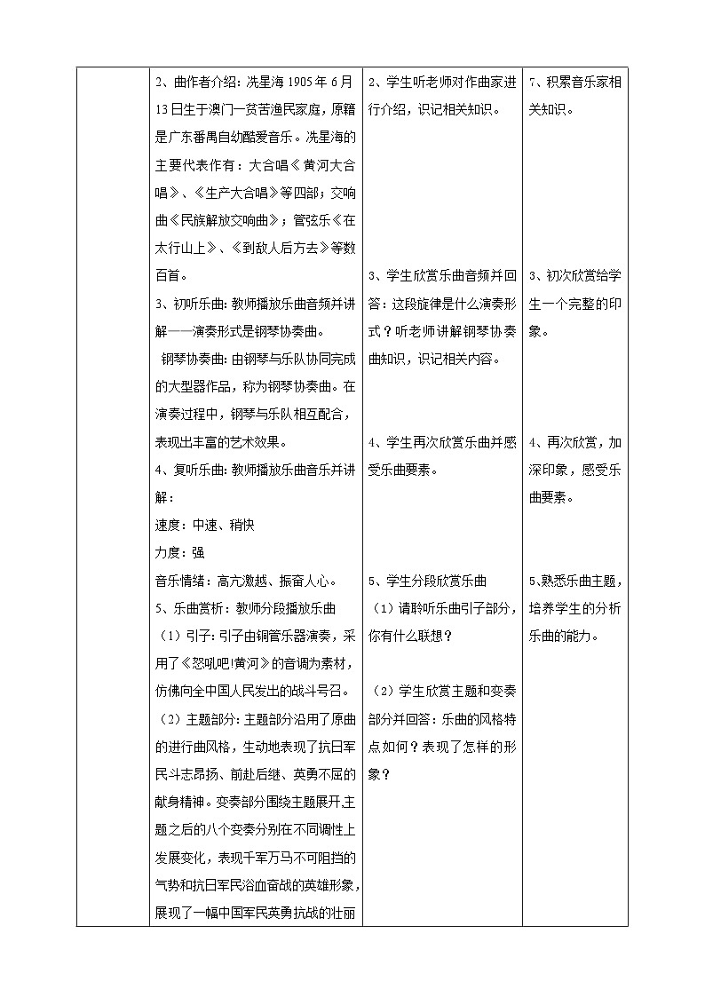 【人教版】九上音乐  第一单元第2课时《保卫黄河》《走向复兴》（课件+教案+素材）02