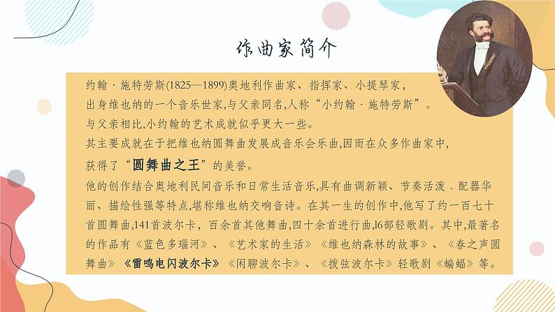 人音版音乐七年级上册教学课件《雷鸣电闪波尔卡》07