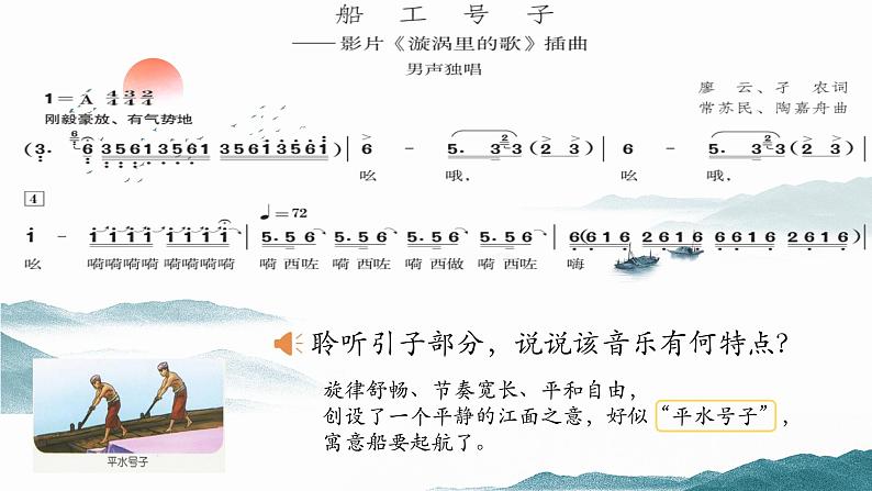人音版初中音乐七年级上册教学课件《船工号子》05