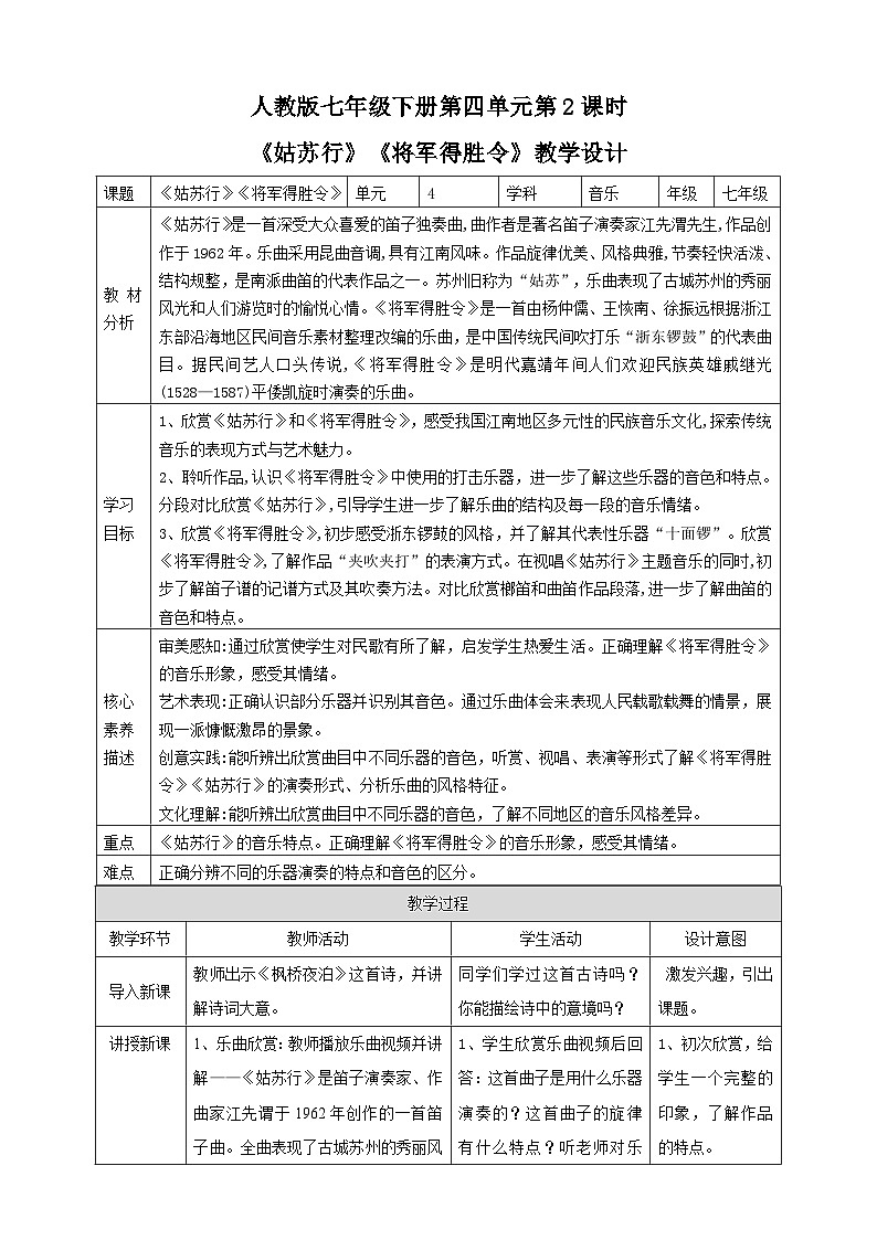 【核心素养】人教版七下4.2《姑苏行》《将军得胜令》课件+教案+素材01