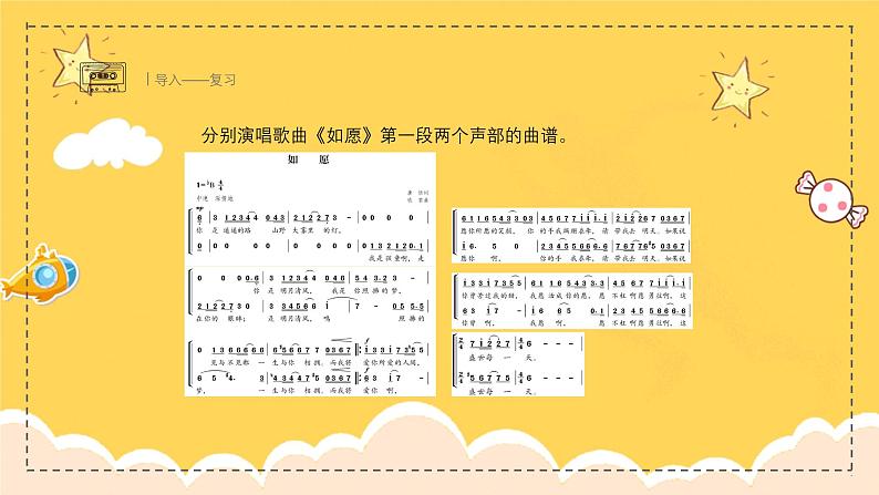 新教材人教版(简谱)音乐七年级上册第一单元生活中的音乐学习项目三学习乐谱记录你的音乐生活二课件第4页