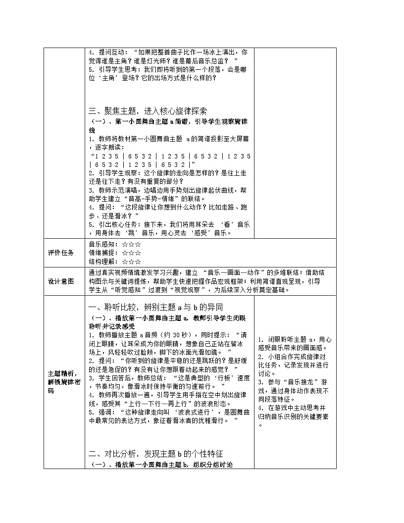 《第二单元 缤纷舞曲：欣赏 溜冰圆舞曲》教学设计（表格版）-2025-2026学年人音版（简谱）（2024）音乐七年级上册第3页