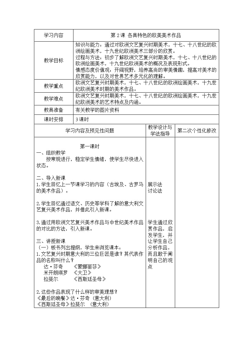 【35页精品】人教初中美术九下教案第3页