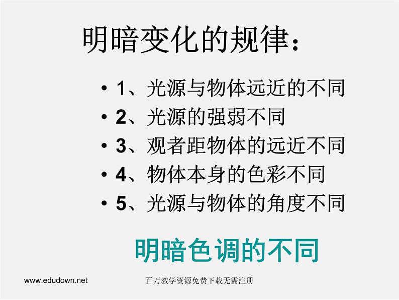 人美版美术八下第七课《明暗与立体的表现》ppt课件第6页