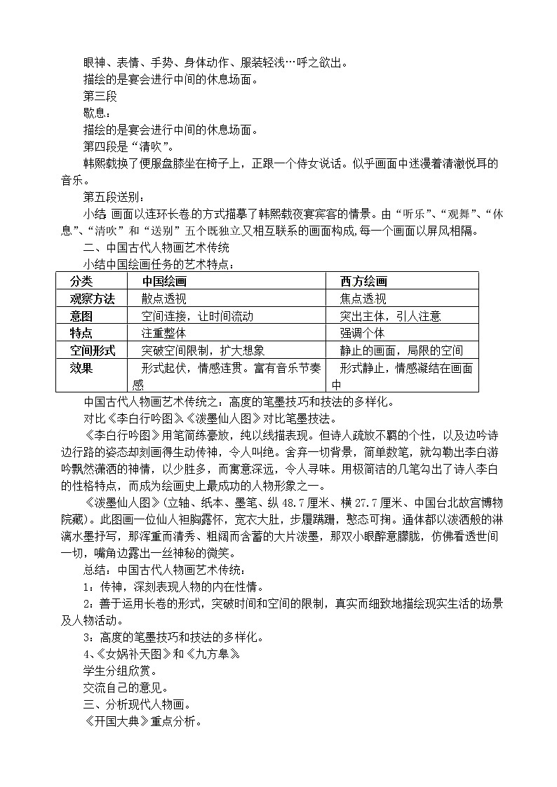 新江苏少儿版美术七年级下册全册教案02