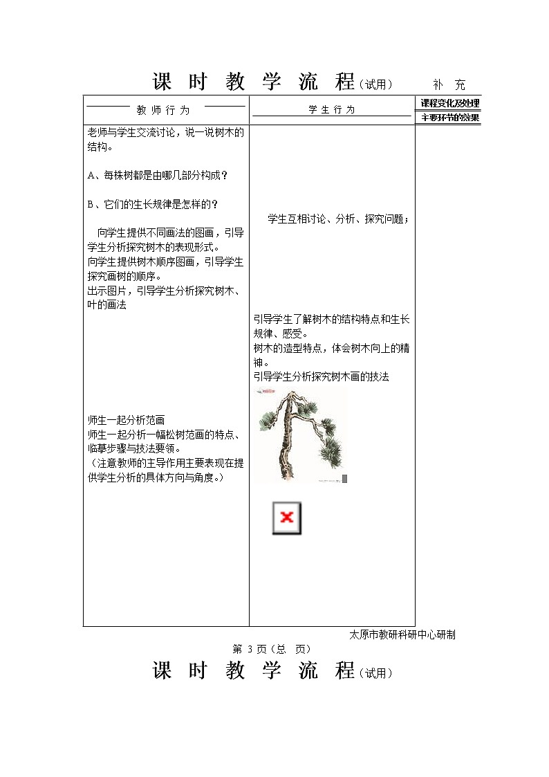 湘教版美术八上第二课《苍松翠柏》word教案03