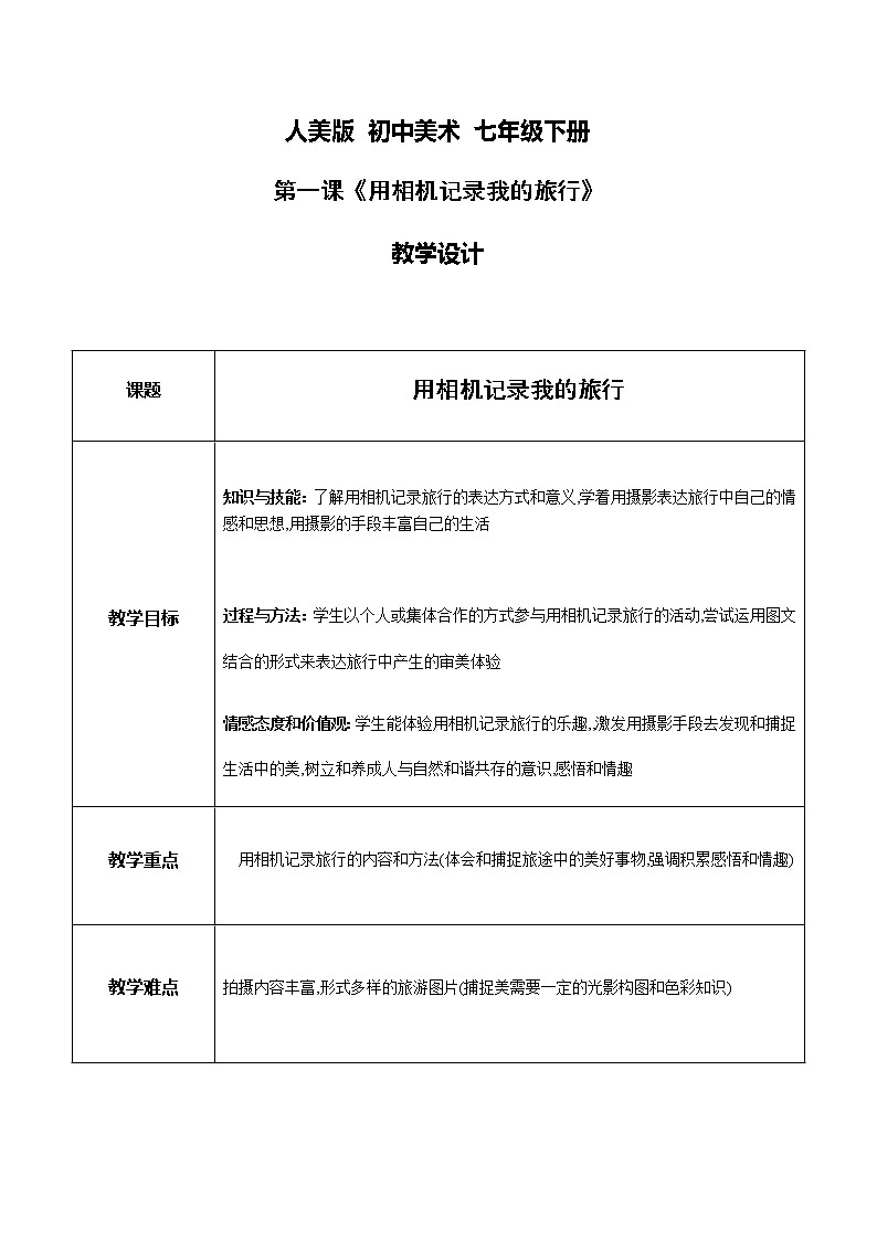 人美美术七下13.《用相机记录我的旅行》第1页