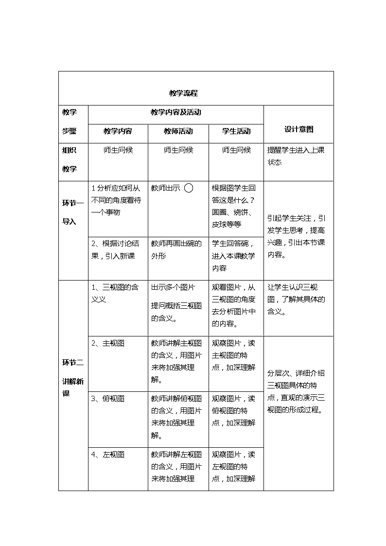冀美版八年级美术上册《8.实用三视图》教学设计02