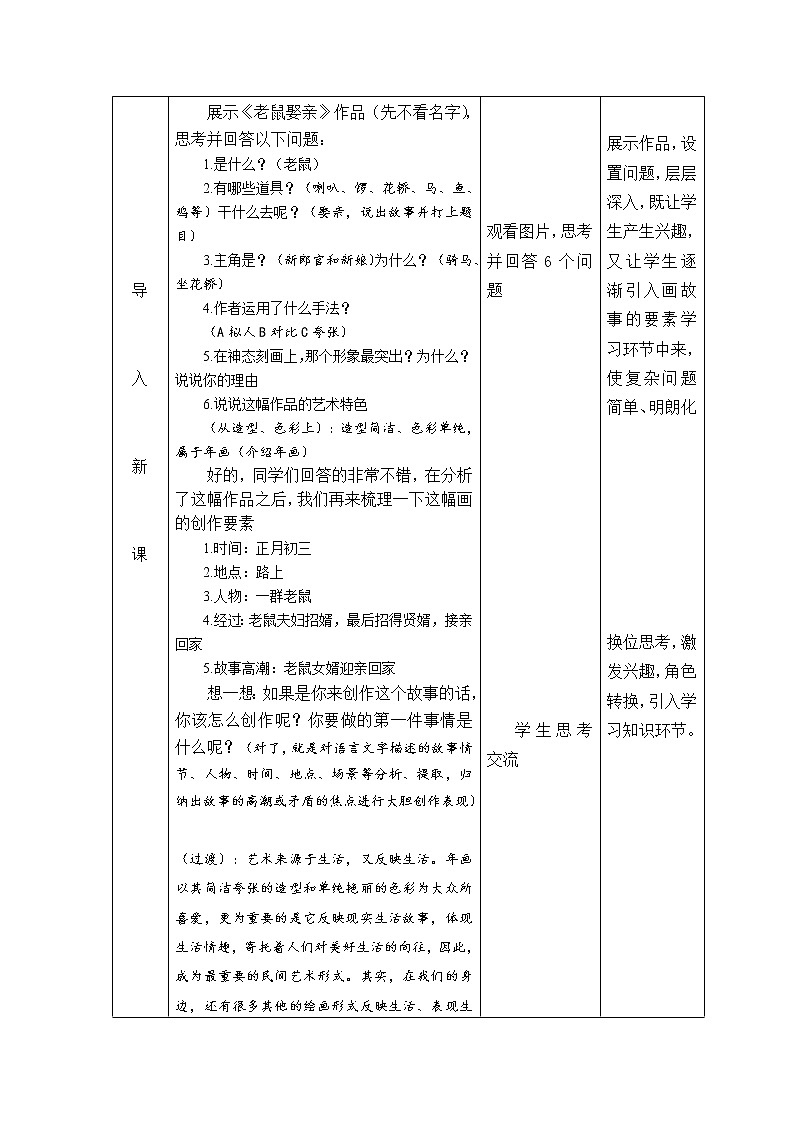 湘美版八下 第3课《画故事》教案03