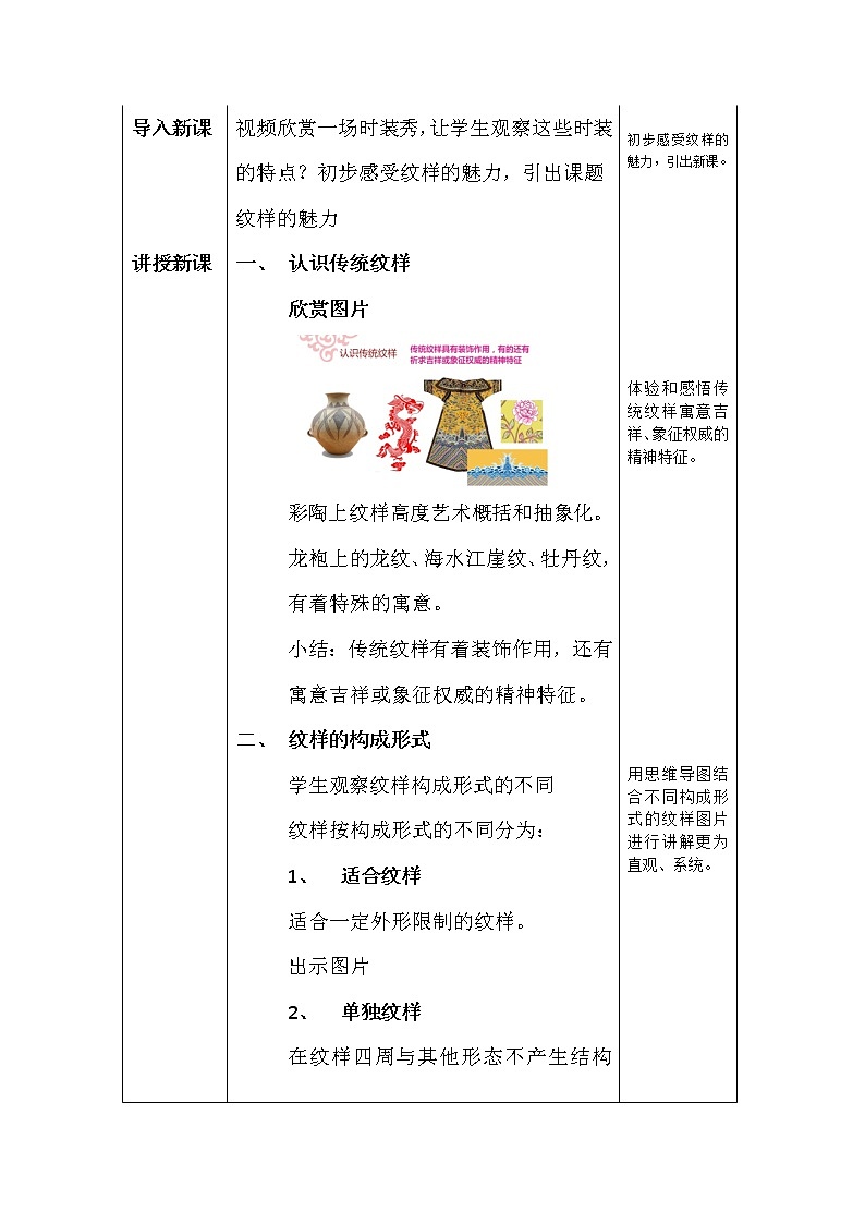 冀教版初中美术九年级下册第2课  纹样的魅力   教案第3页