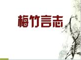 初中美術 湘美課標版 八年級上冊 梅竹言志 課件