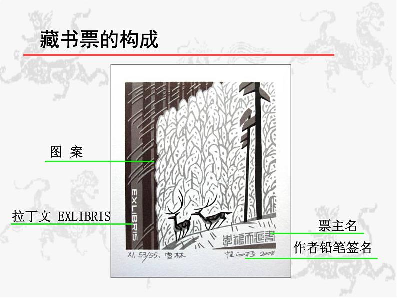 初中美术 人教课标版 八年级上册 　书间精灵——藏书票   课件07