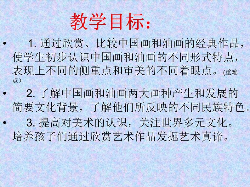 冀教版七年级下册 1.中国画与油画 课件第4页