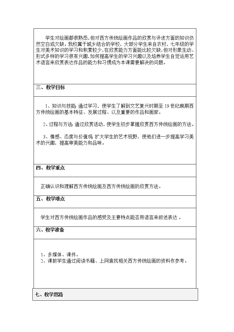 赣美版七年级下册美术 1真实动人的艺术形象 教案02