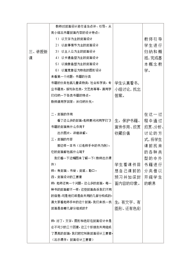 冀美版八上美术 3书籍装帧设计 教案第3页