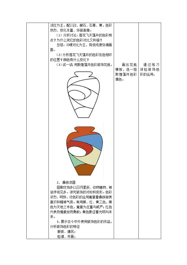 人美版八上美术 3用装饰色彩来表达 教案02