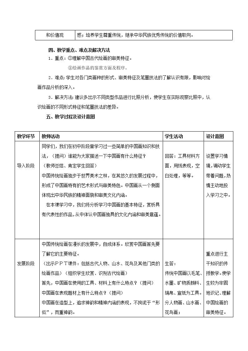 冀美版八上美术 6学画中国画 山水画（二）  教案03