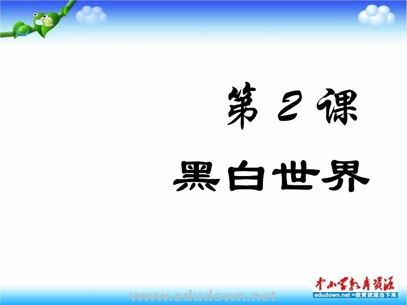 湘教版美术八下第二课《黑白世界》ppt课件3-02