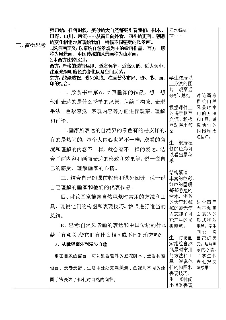 苏少版八上美术 2用心灵接触自然 教案03